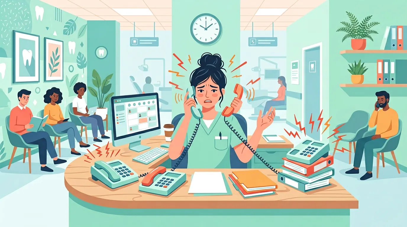 導入前:電話対応に追われるスタッフ